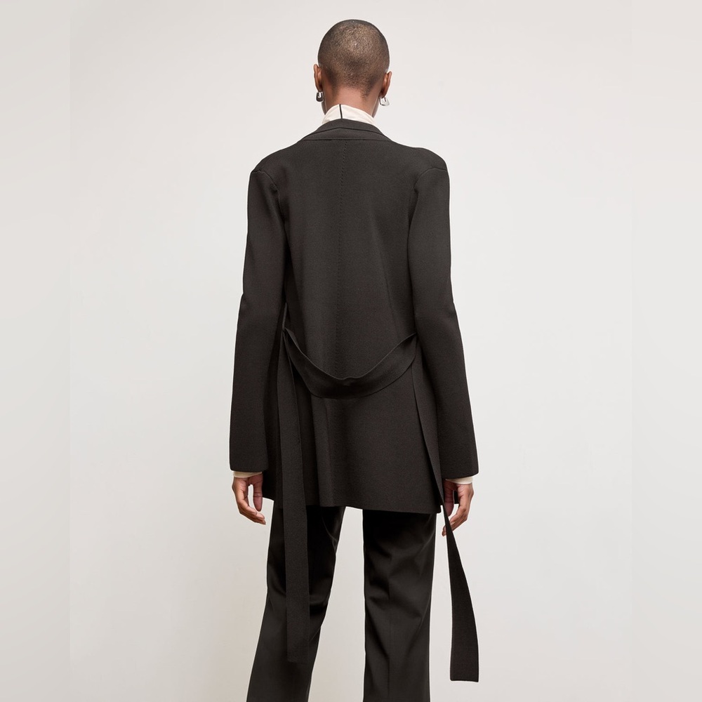 MM Lafleur The Merritt Wrap Jardigan blazer black size medium - Picture 5 of 13